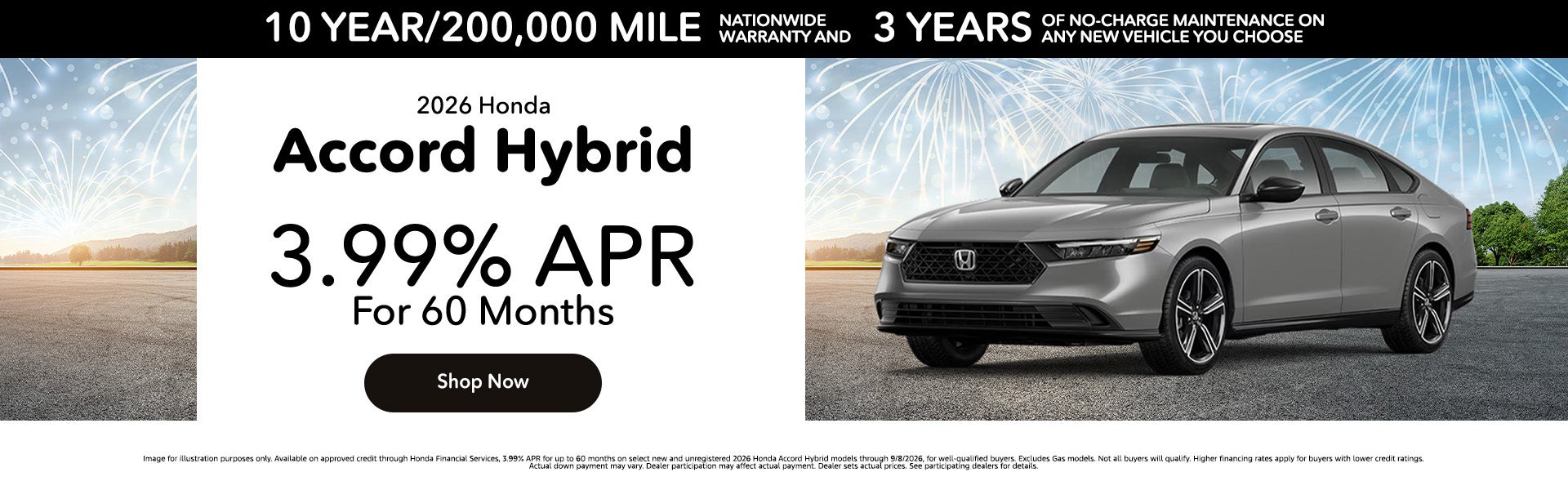 3.99% On 2026 Honda Accord Hybrid